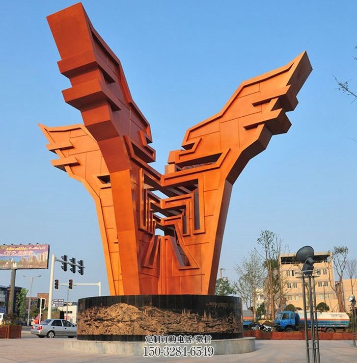 呼和浩特城市精神堡垒雕塑,抽象建筑元素,广场景观雕塑小品 呼和浩特城市精神堡垒雕塑,抽象建筑元素,广场景观雕塑小品