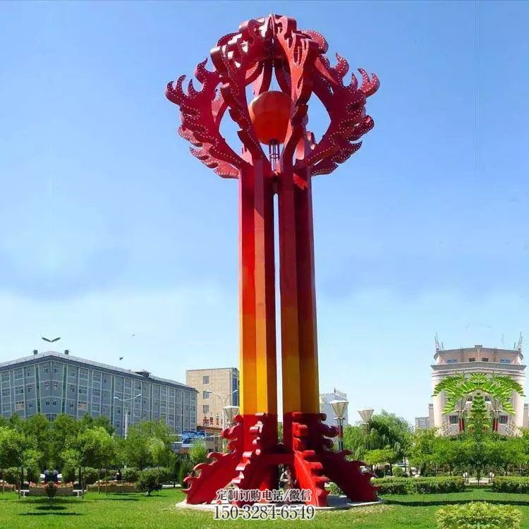 呼伦贝尔街道精神堡垒雕塑 现代景观标牌雕塑 彩绘标识雕塑 呼伦贝尔街道精神堡垒雕塑 现代景观标牌雕塑 彩绘标识雕塑