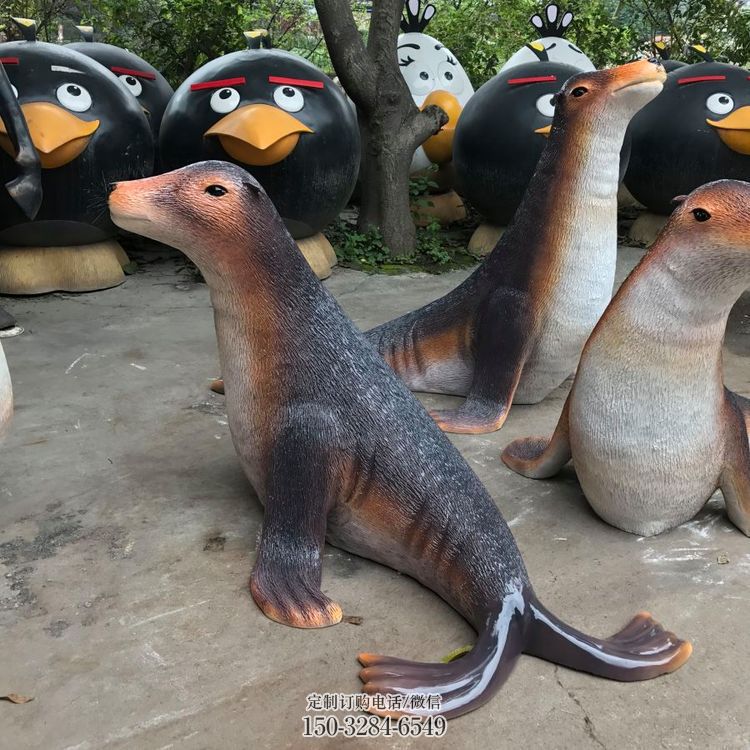 乌兰察布园林海豹雕塑 风景区仿真雕塑 广场小品 乌兰察布园林海豹雕塑 风景区仿真雕塑 广场小品