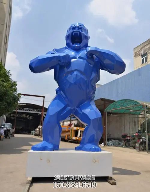 玉泉彩绘黑猩猩雕塑 仿真动物雕塑 步行街摆件 玉泉彩绘黑猩猩雕塑 仿真动物雕塑 步行街摆件